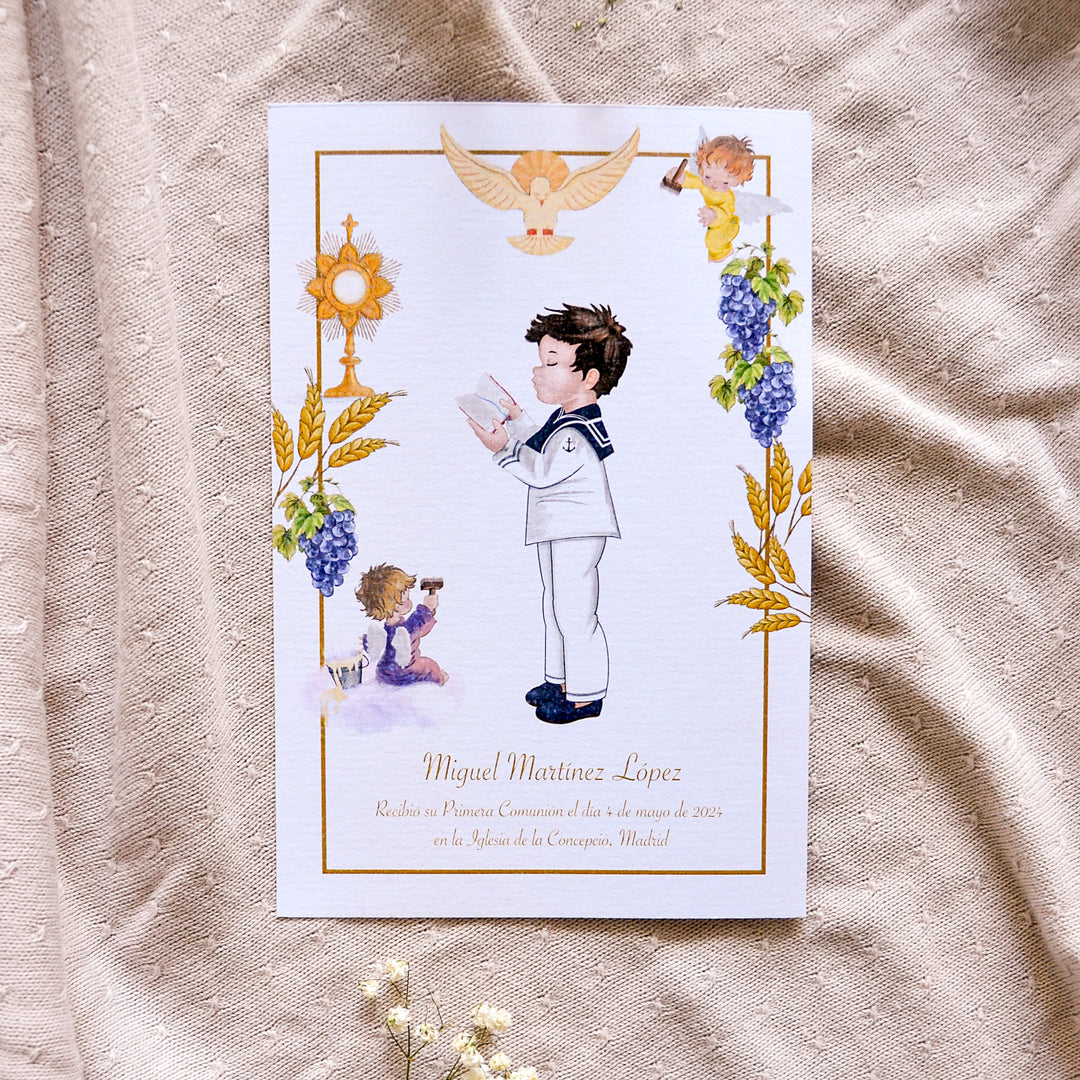 Recordatorio de Comunión sencillo Niños