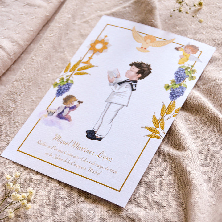 Recordatorio de Comunión sencillo Niños