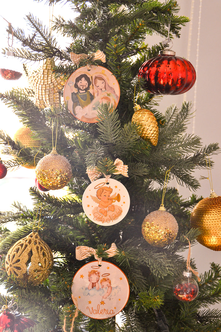 Medallón Celestín Navidad Angelito 7 cm