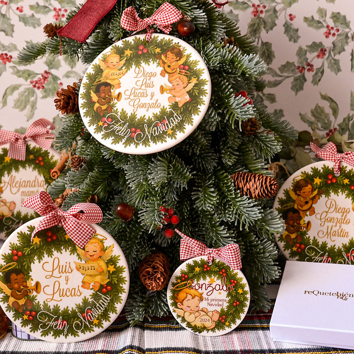 Corona la Pandilla, 2 angelitos  (15 cm)