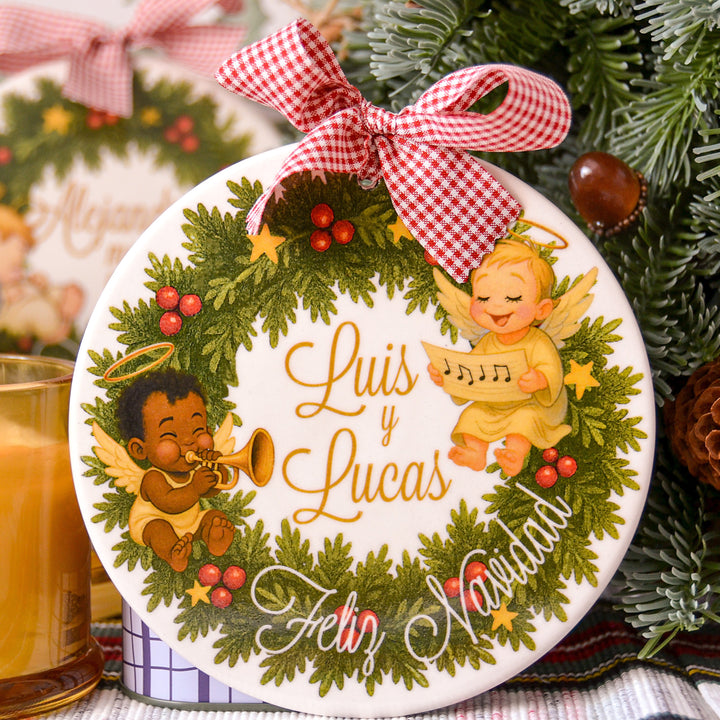 Corona la Pandilla, 2 angelitos  (15 cm)