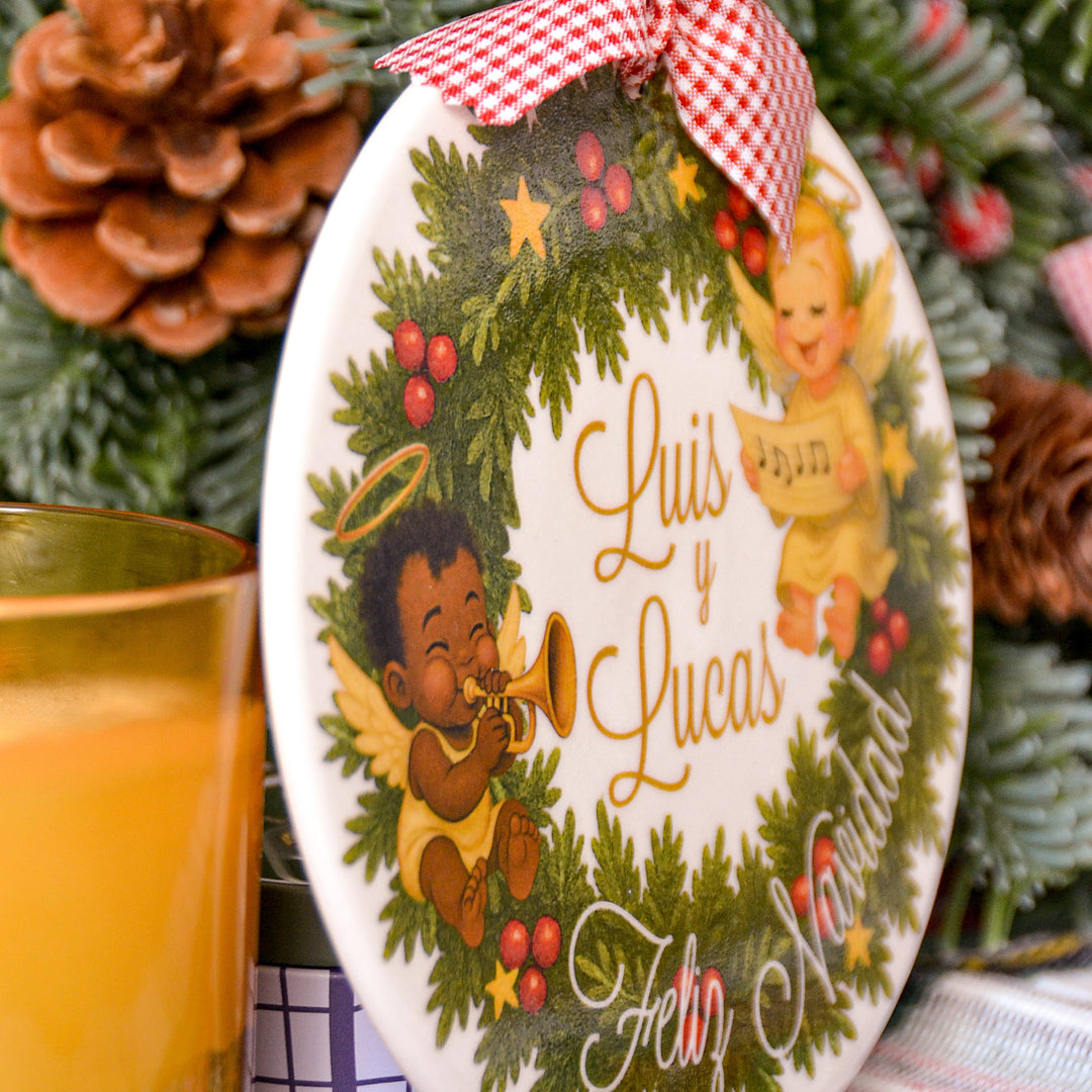 Corona la Pandilla, 2 angelitos  (15 cm)