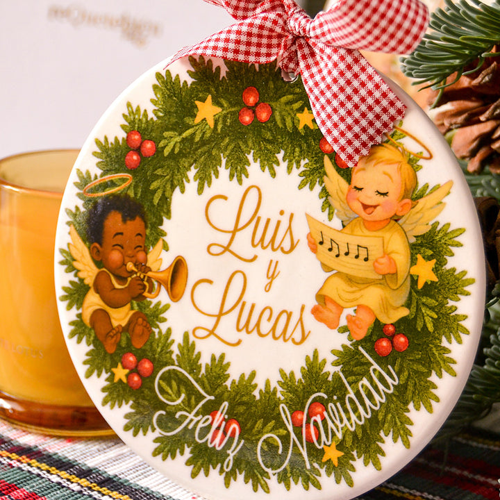 Corona la Pandilla, 2 angelitos  (15 cm)