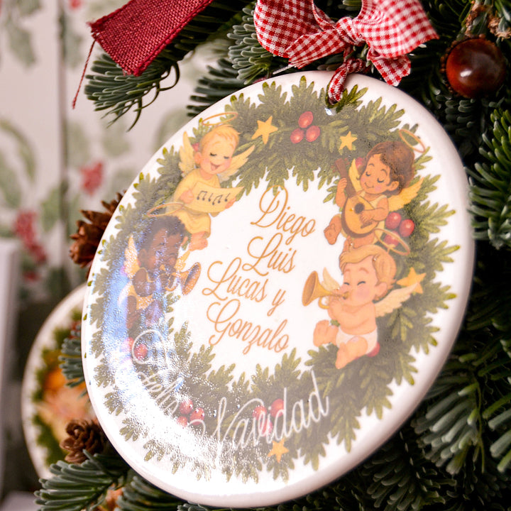 Corona la Pandilla del Belén 4 ángelitos (15 cm)