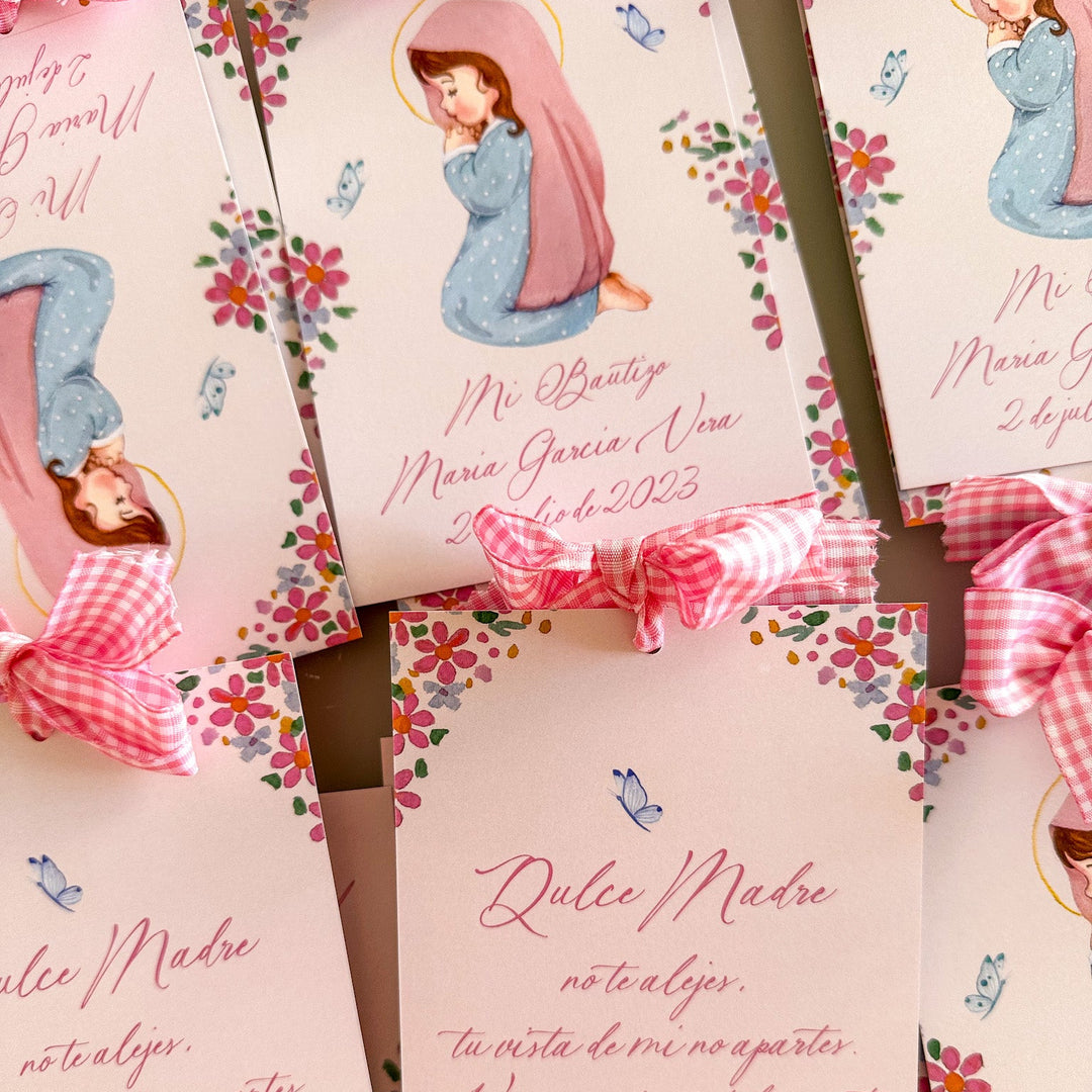 Recordatorio de Bautizo Virgencita niña