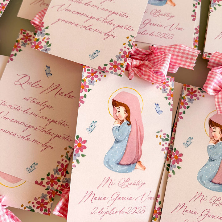 Recordatorio de Bautizo Virgencita niña